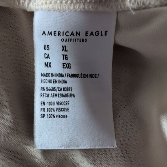 American Eagle Outfitters Cream Floral Long Sleeve Dress - Picture 7 of 9